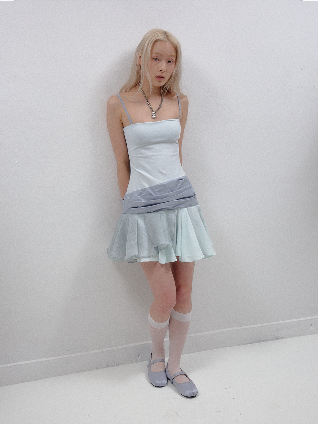 [PORICO] CANDY SLEEVELESS DRESS - BABYBLUE