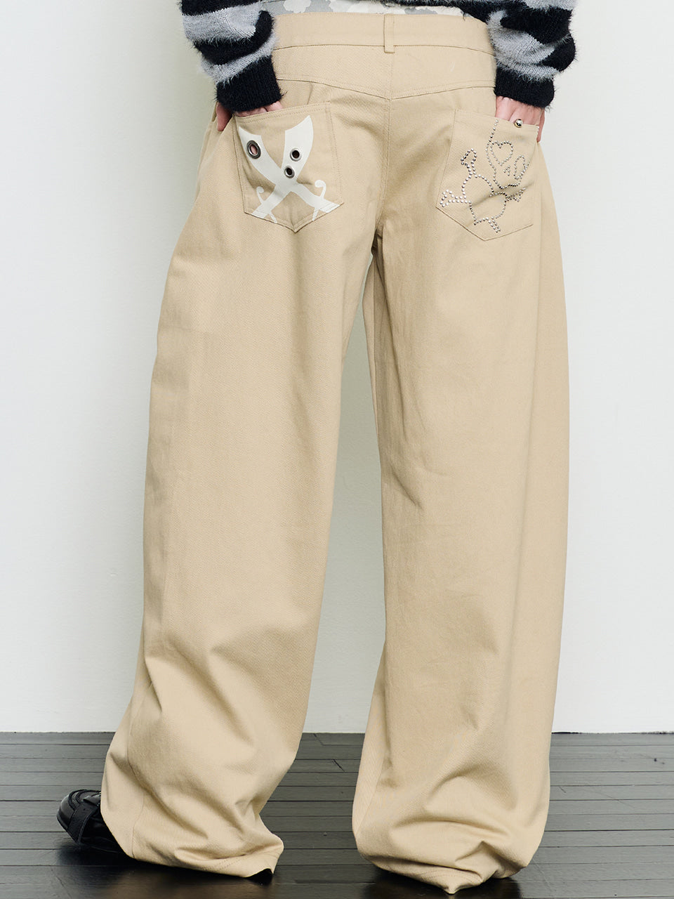 luv-is-true-fw-25-ev-skeleton-layered-pants-beige-beige-s