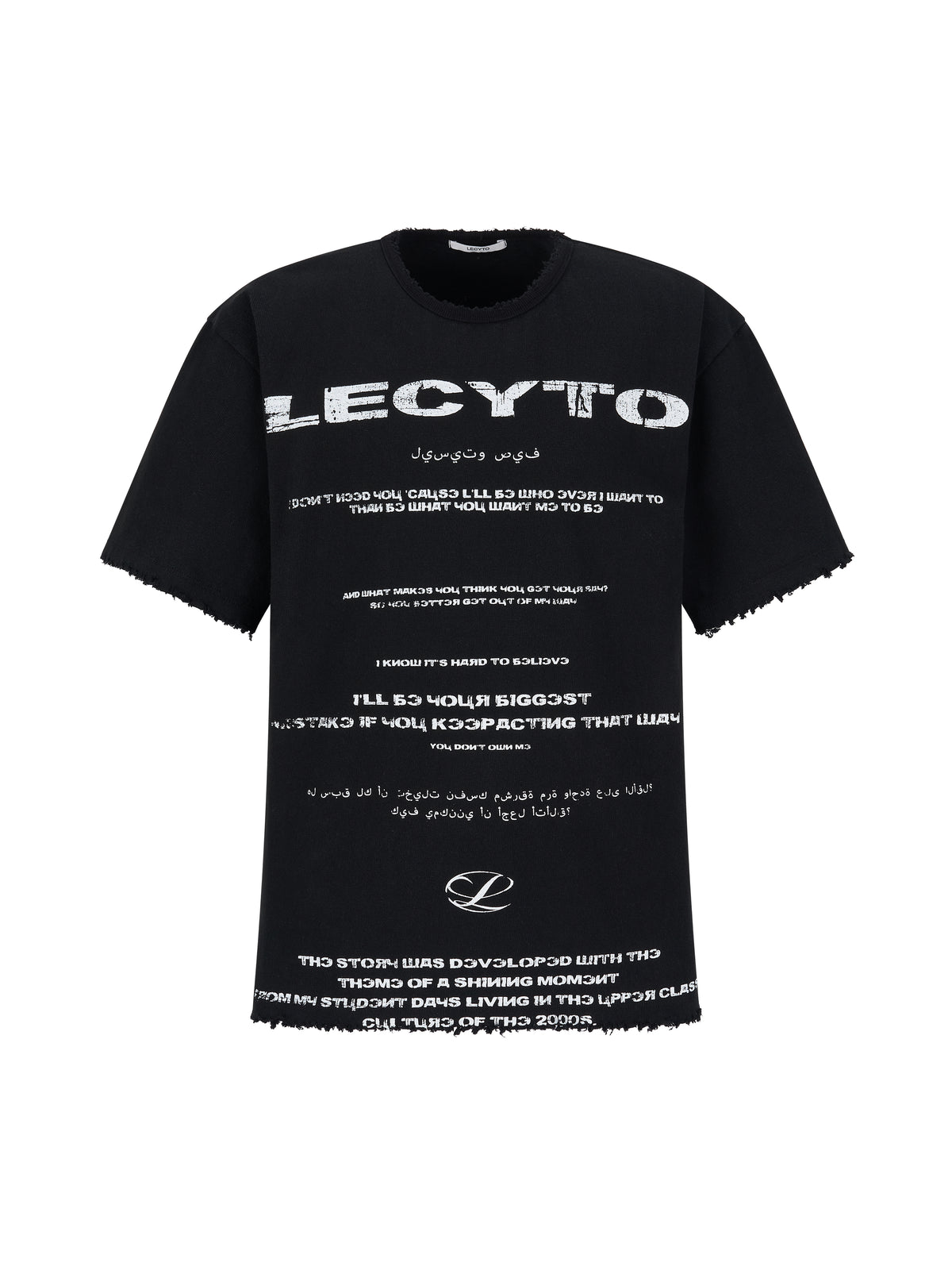 lecyto-fw-26-destroyed-oversized-logo-t-shirt-black-black-s