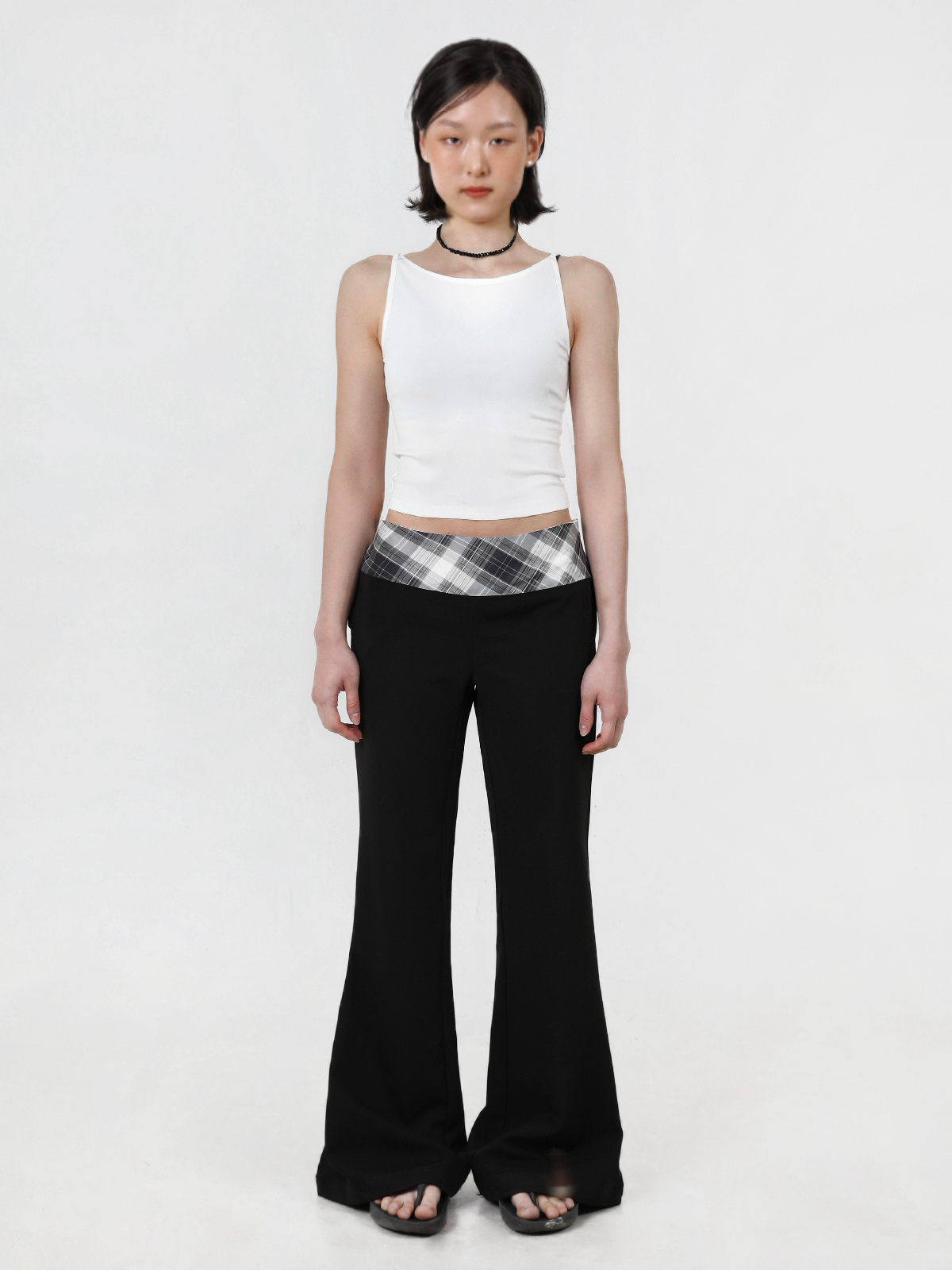 ownser-ss-25-mono-check-casual-pants-black-s