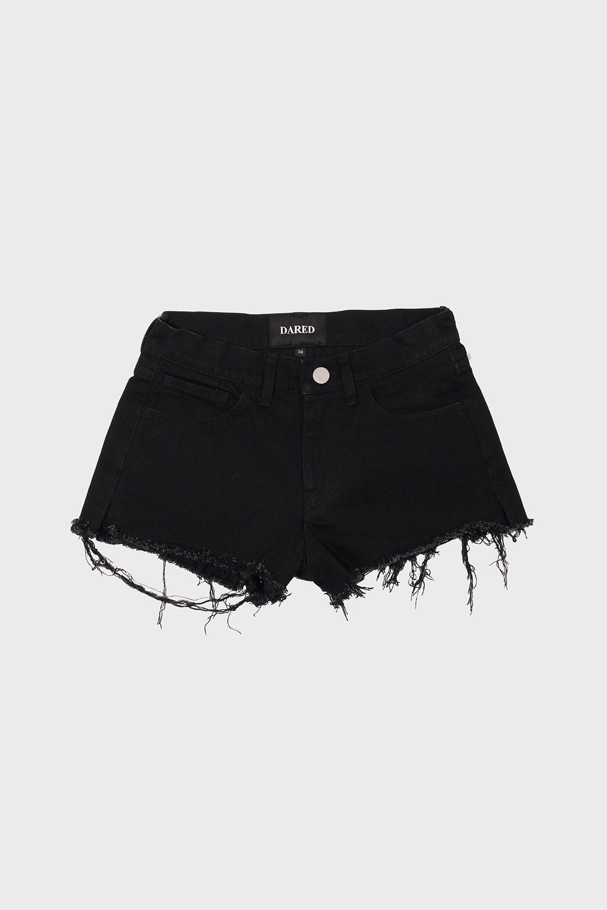 dared-ss-26-raw-hem-denim-shorts-black-s