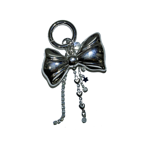 3amgang-seasonless-silver-big-ribbon-shining-keychain