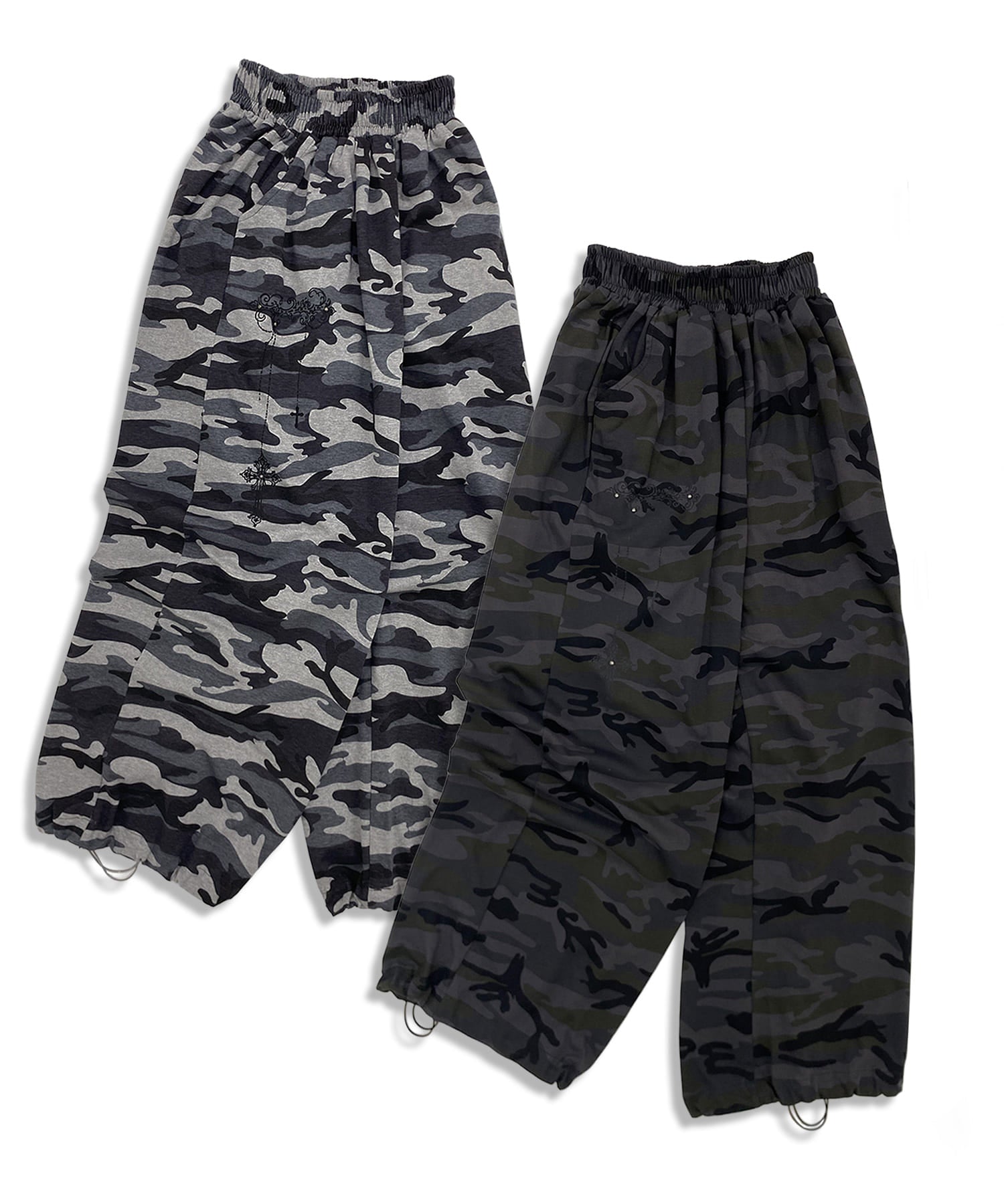 plasmasphere-ss-26-trap-studded-camo-wide-balloon-sweatpants-2color-grey-s