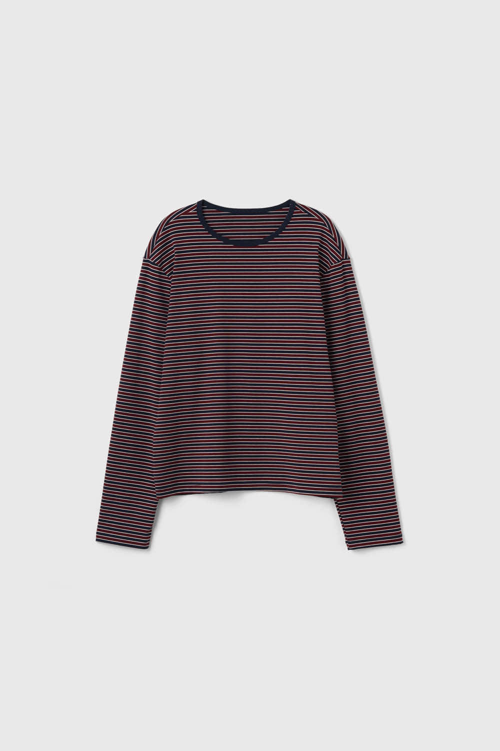 anedit-fw-26-i-soft-tencel-stripe-long-sleeve-burgundy-burgundy-s