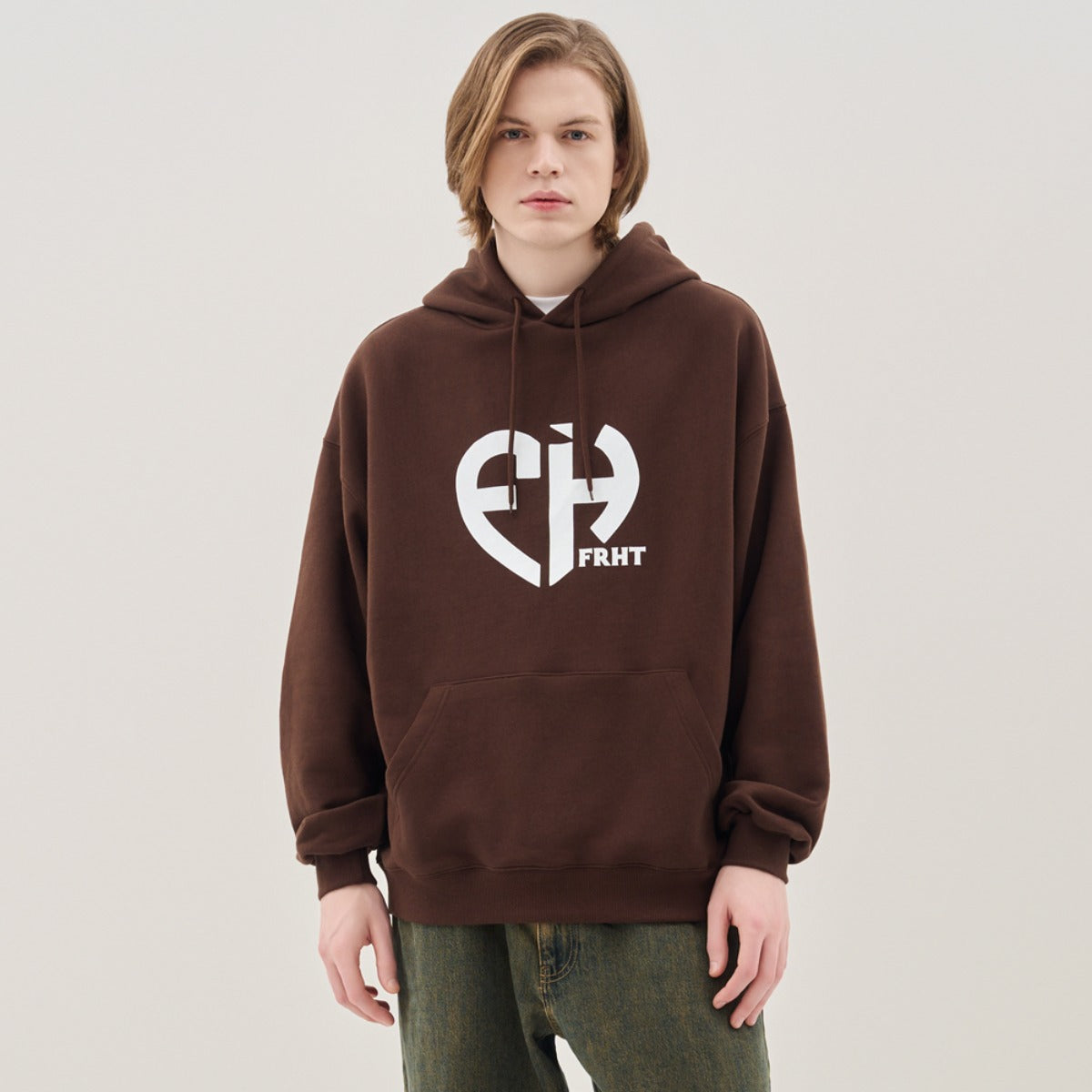 freiheit-ss-26-oversize-logo-heart-symbol-hoodie-brown-s