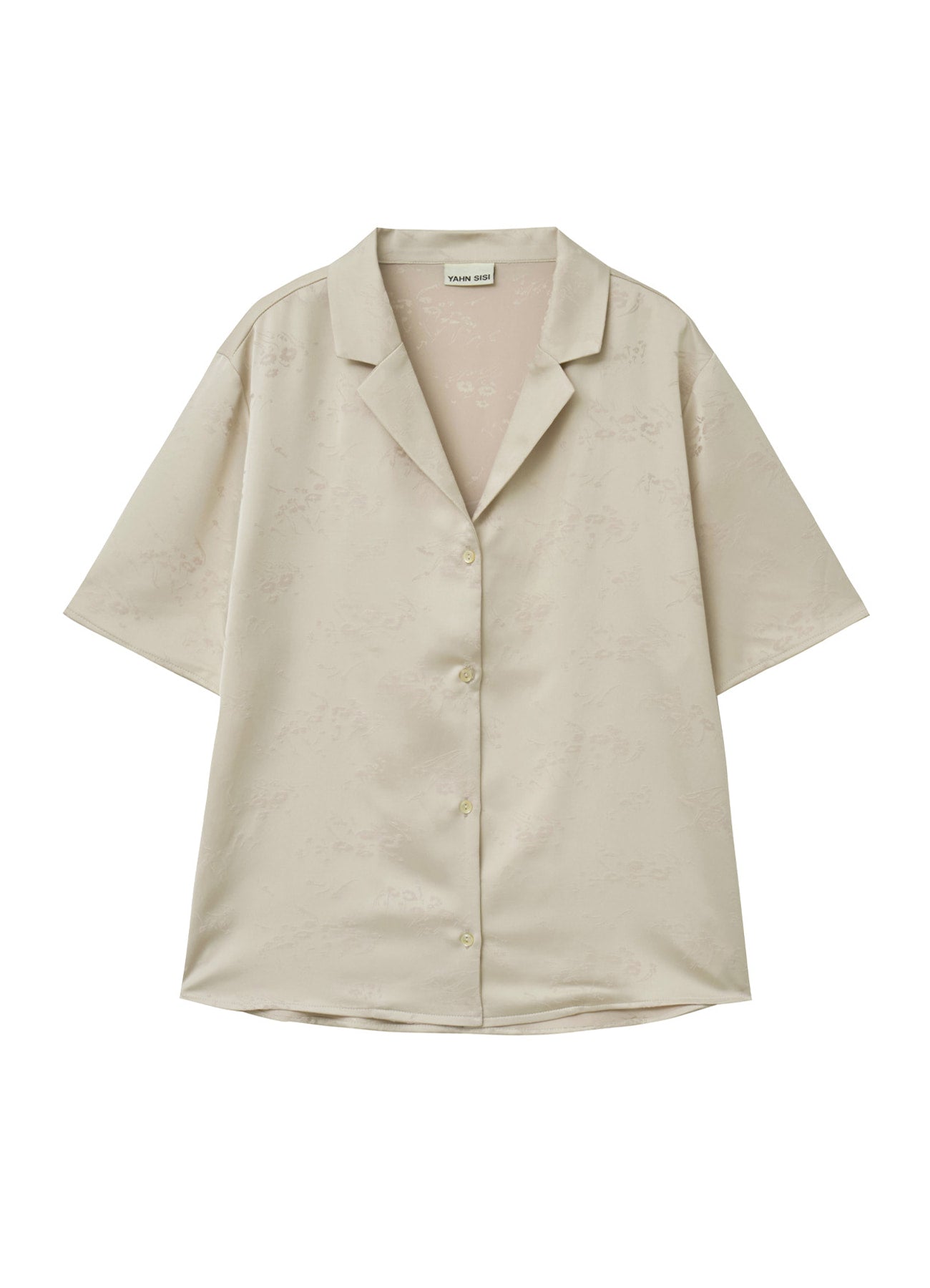 yahn-sisi-ss-26-classic-jacquard-half-sleeve-shirt-mud-mud-s