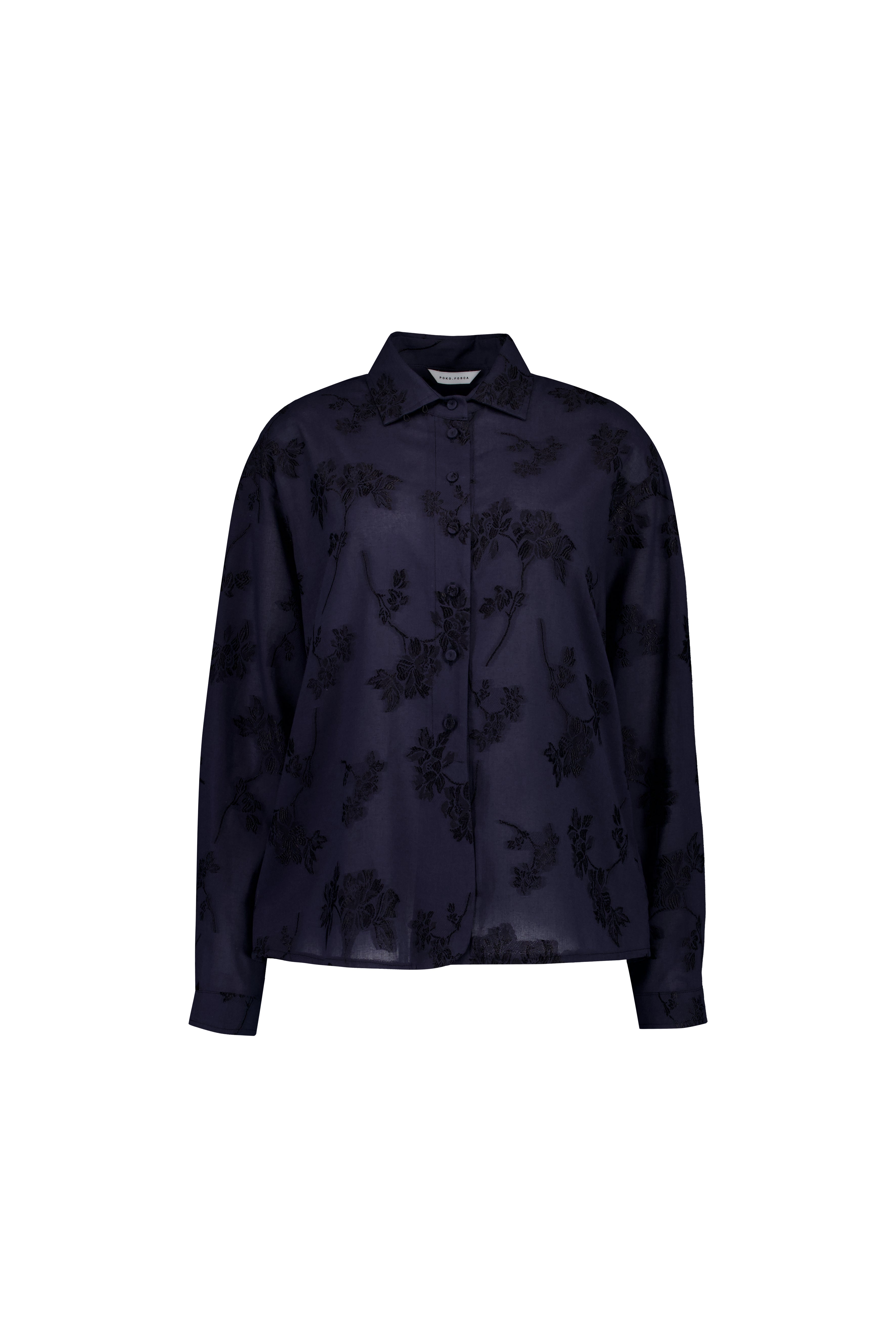 pokofosca-ss-25-jacquard-oval-snap-shirt-(navy)