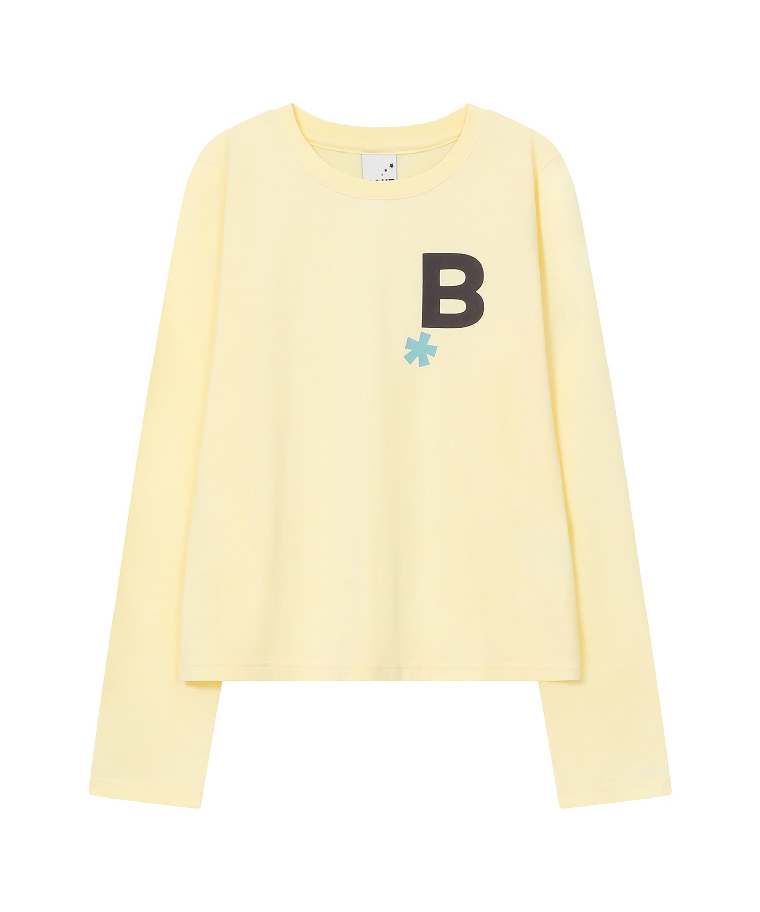 bauf-fw-26-b-logo-logo-slim-fit-long-sleeve-top-yellow-yellow-s