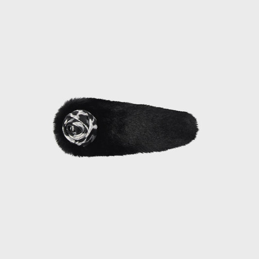 eireve-seasonless-fur-and-rose-hairclip-(leopard-black)