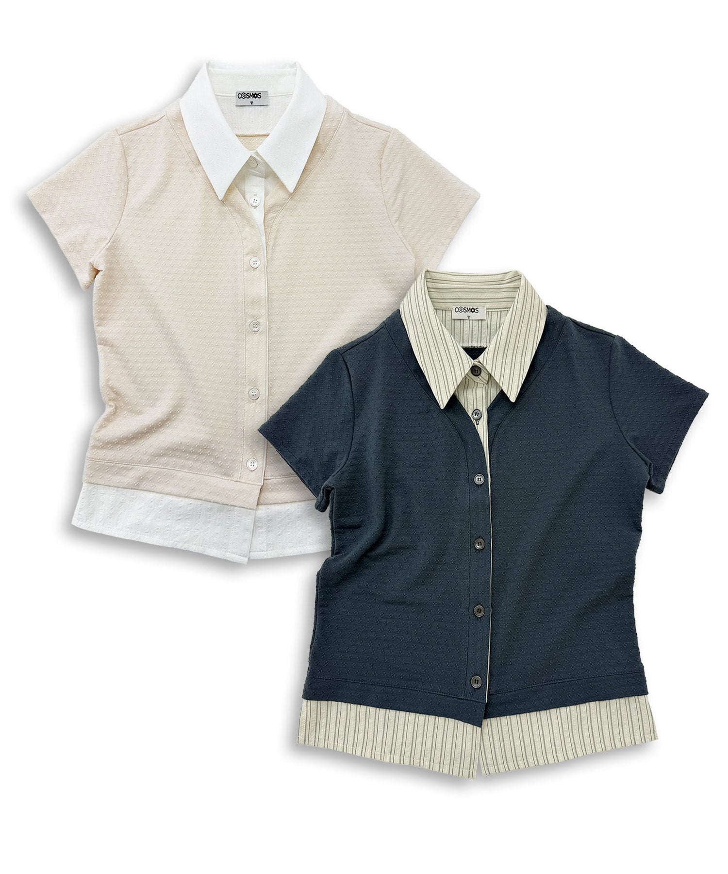 plasmasphere-ss-26-unit-knit-cardigan-stripe-layered-shirt-2color-blue-d-blue-s