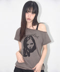 fancy-club-ss-25-mystic-oneshoulder-tee-(brown)-f25qb107