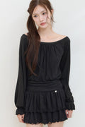 illigo-fw-26-boat-neck-shirred-mini-dress-black-black-s