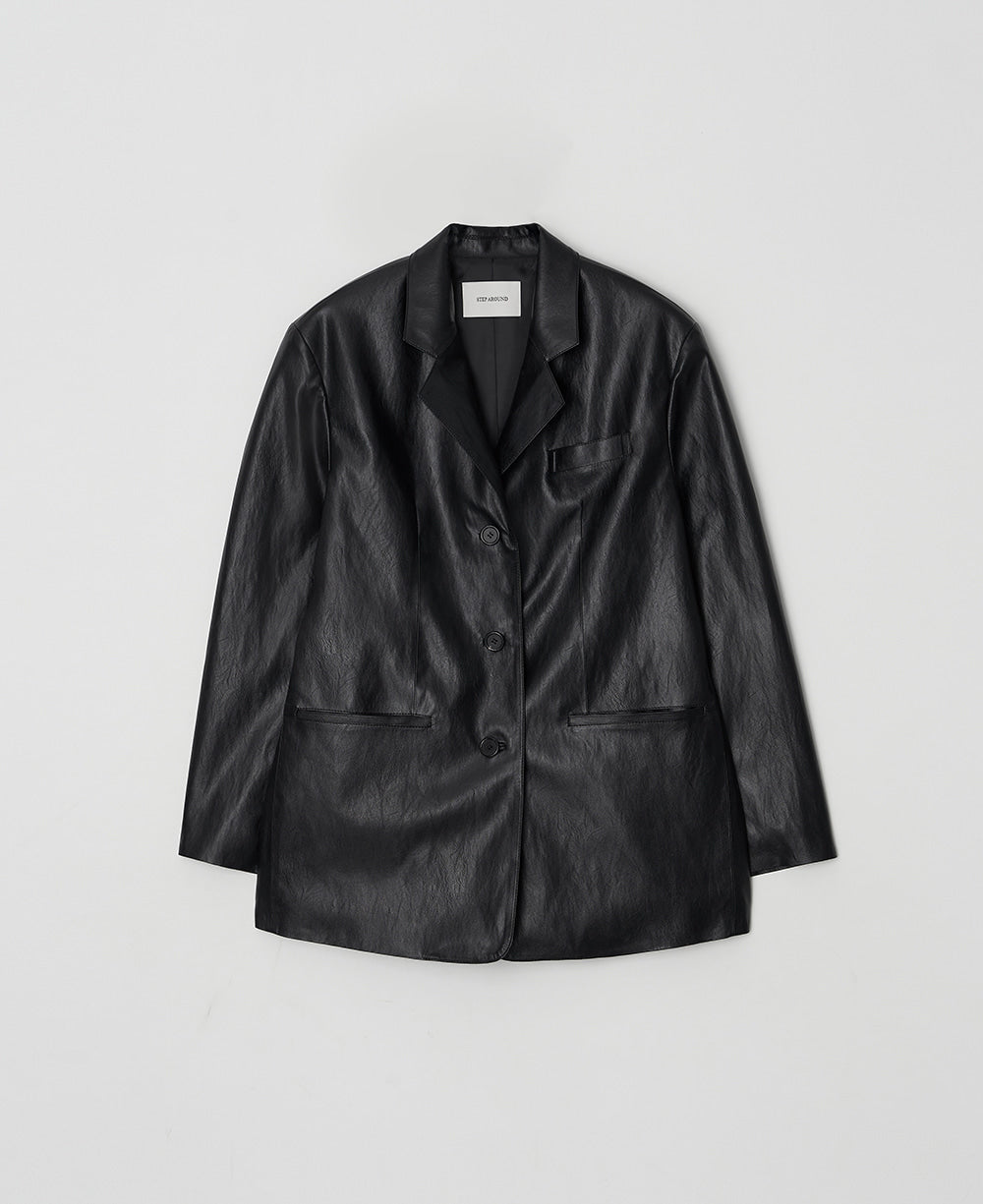 step-around-ss-26-oversized-faux-leather-three-button-blazer-black-black-s