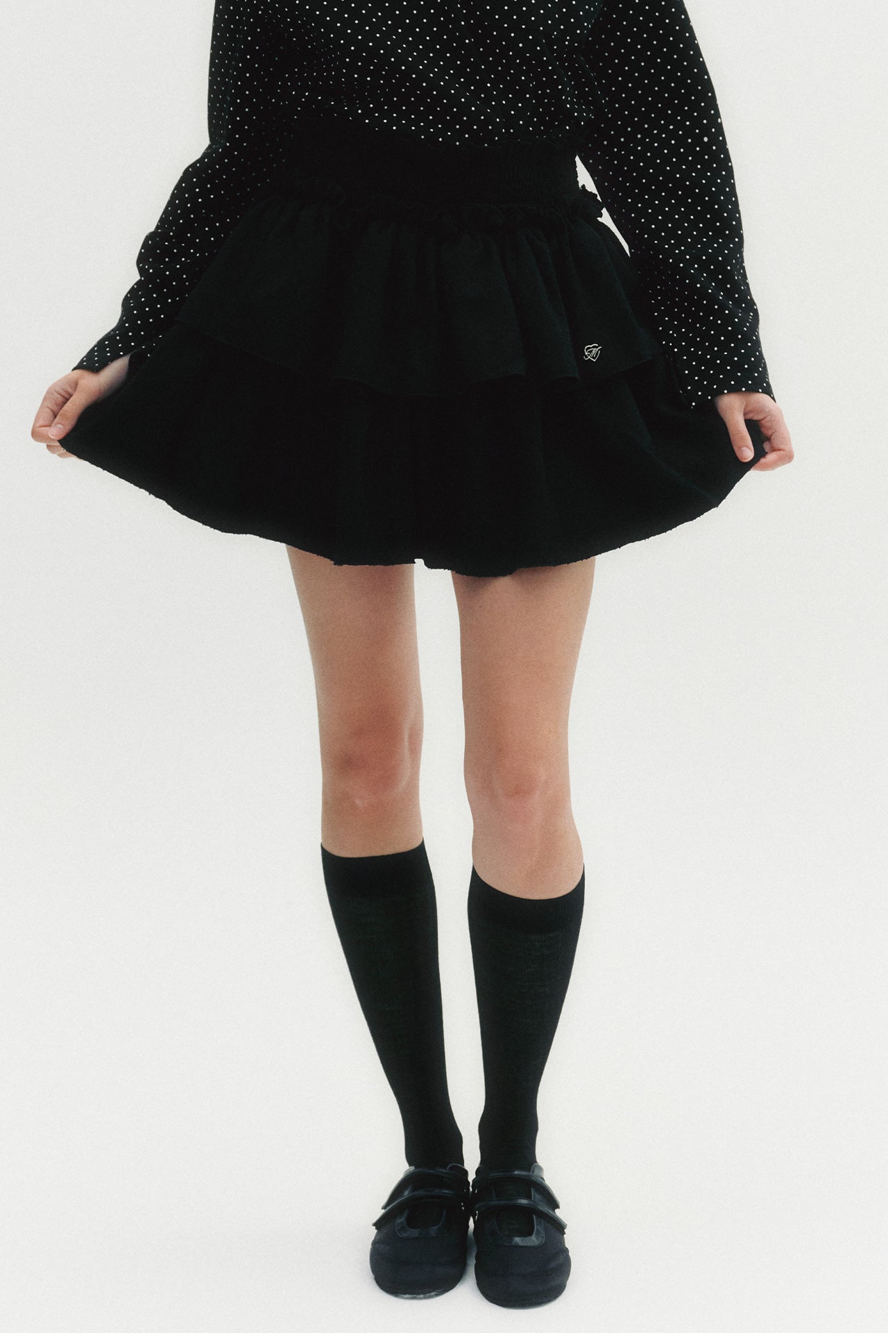 moilly-fw-25-tweed-cancan-frill-skirt-black-black-s