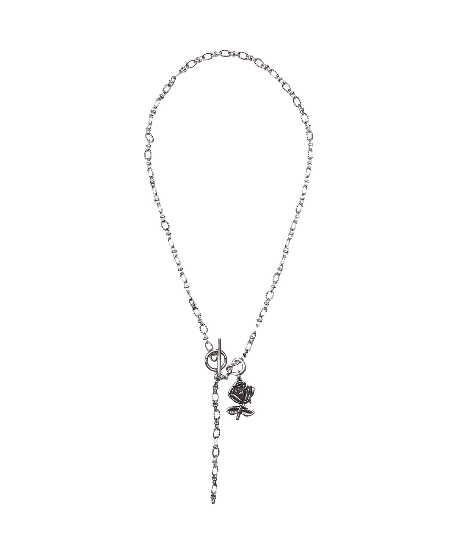 high-school-disco-fw-25-vintage-flower-toggle-bar-necklace-silver-s