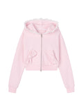 schnee-ss-25-creamy-hood-zip-up-strawberry-marshmellow
