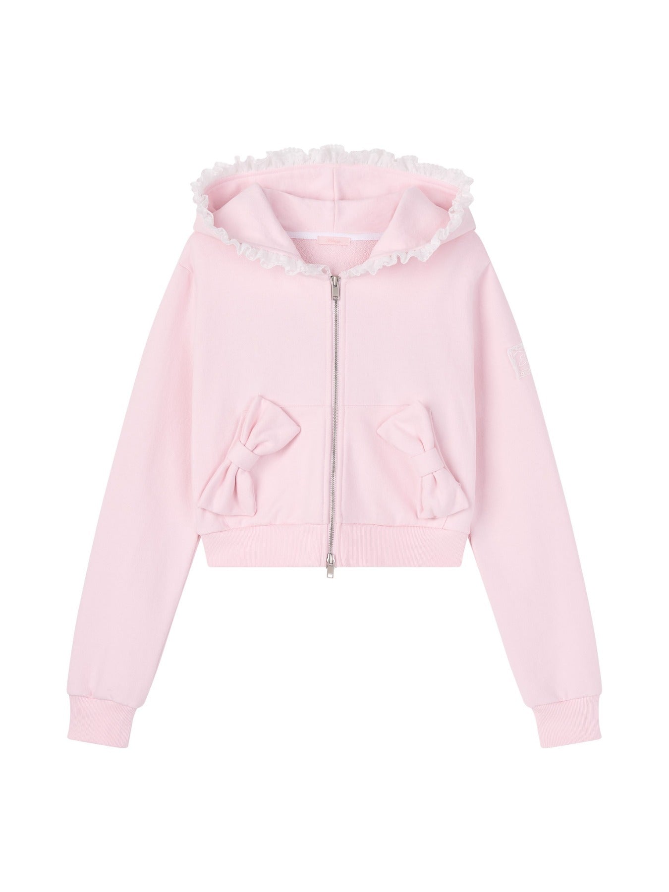 schnee-ss-25-creamy-hood-zip-up-strawberry-marshmellow