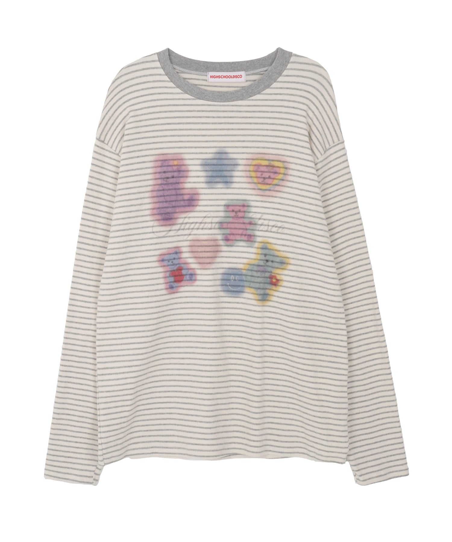 high-school-disco-fw-25-bear-stripe-long-sleeve-ivory-s