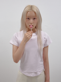 [PORICO] PASTEL HALF T_BABY PINK