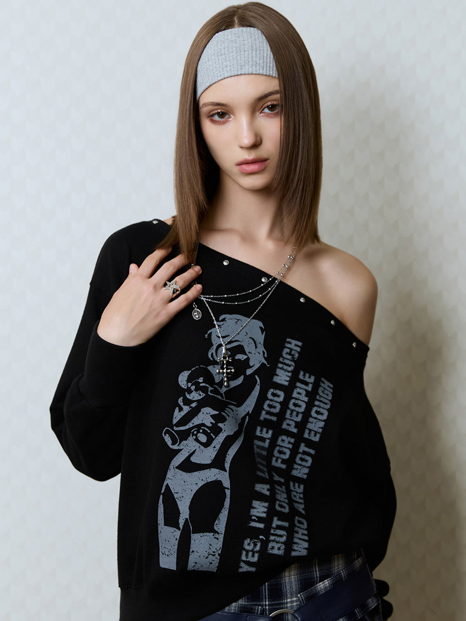 luv-is-true-fw-25-gt-one-shoulder-sweatshirt-black-black-s