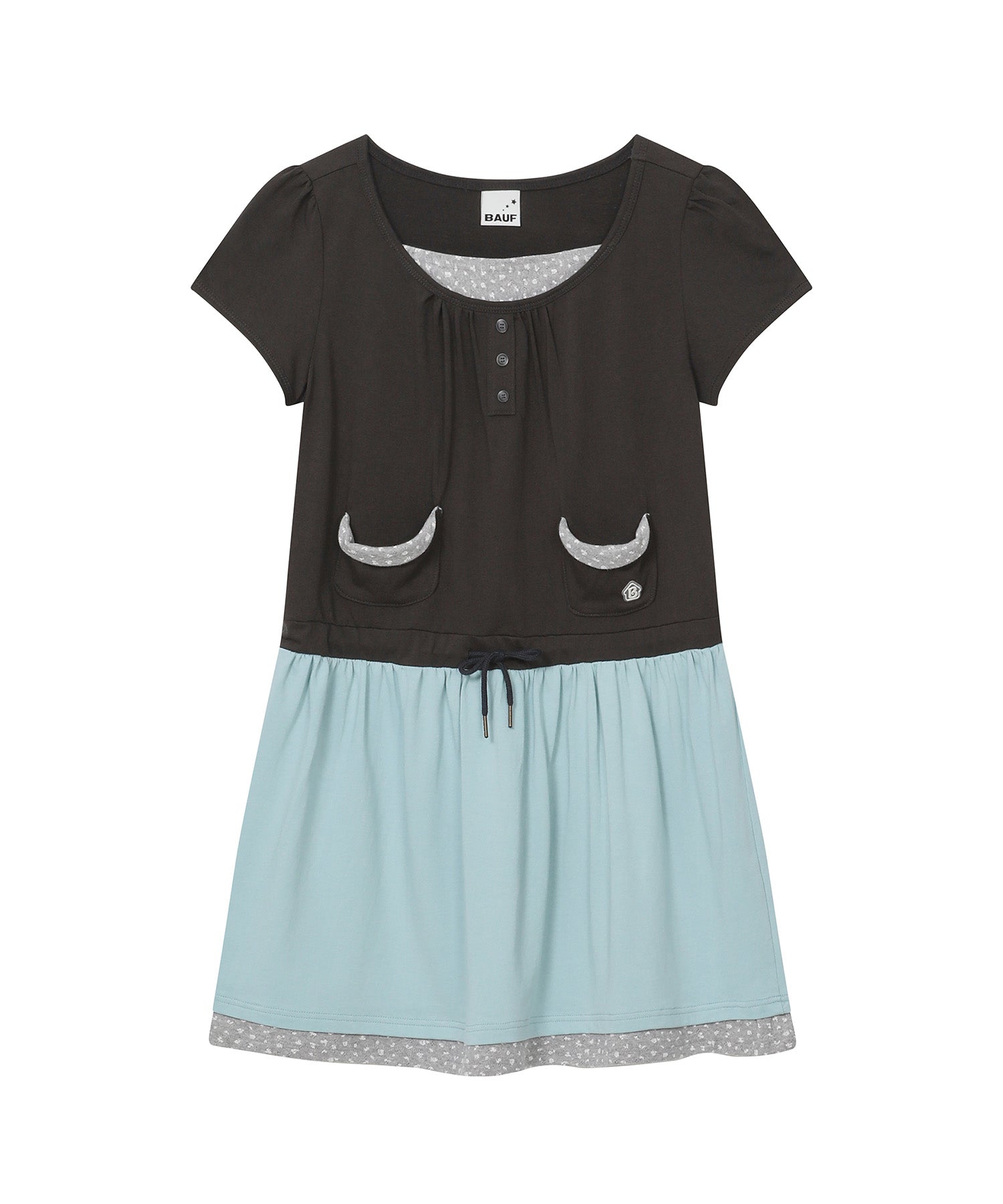 bauf-ss-26-string-layered-pocket-one-piece-dress-charcoal-mint-charcoal-mint-s