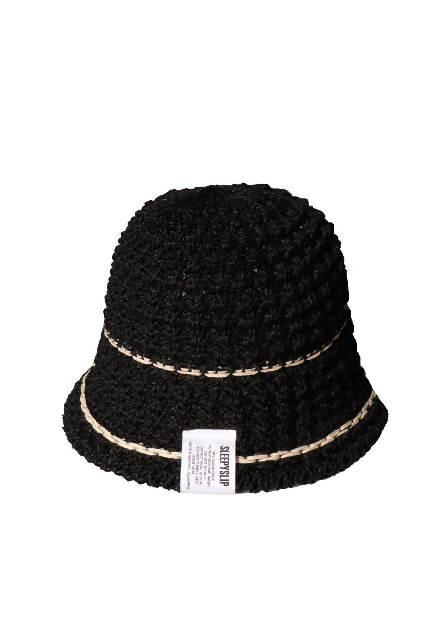 sleepy-slip-fw-26-line-minimal-black-bucket-hat-black-s