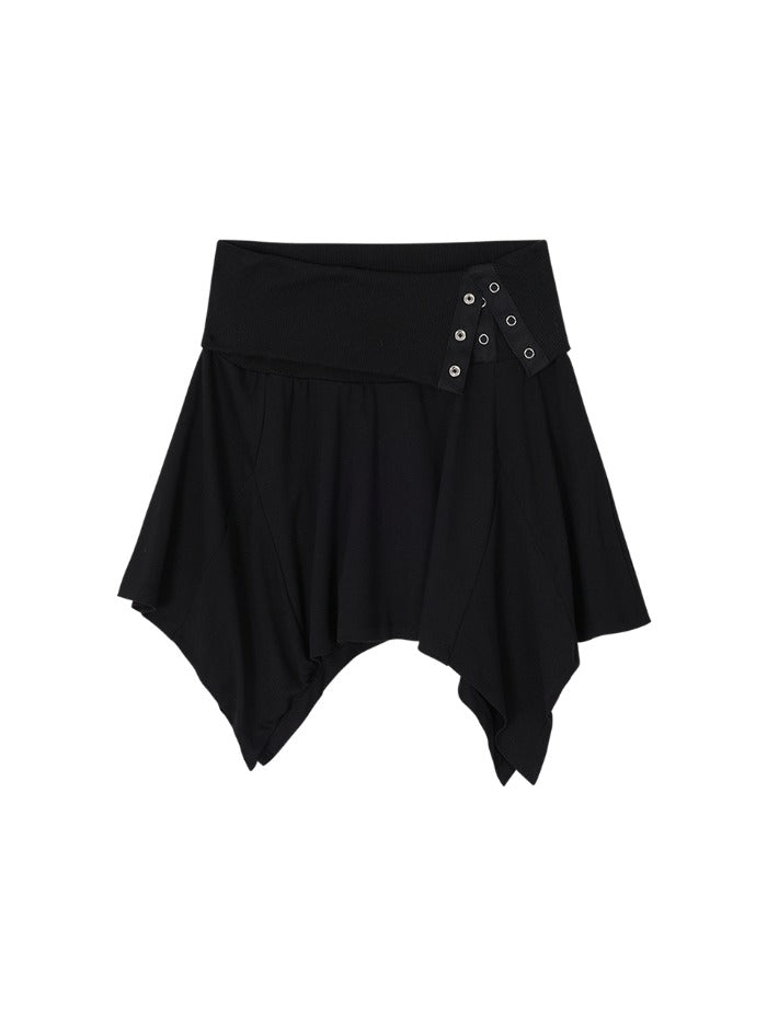 crank-fw-25-rollover-snap-flared-skirt-black-black-s