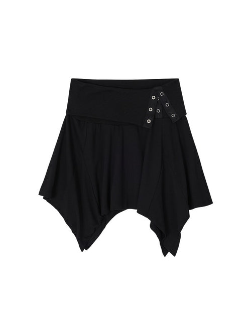 crank-fw-25-rollover-snap-flared-skirt-black-black-s