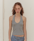 ordes-ss-25-shell-button-halter-sleeveless-grey