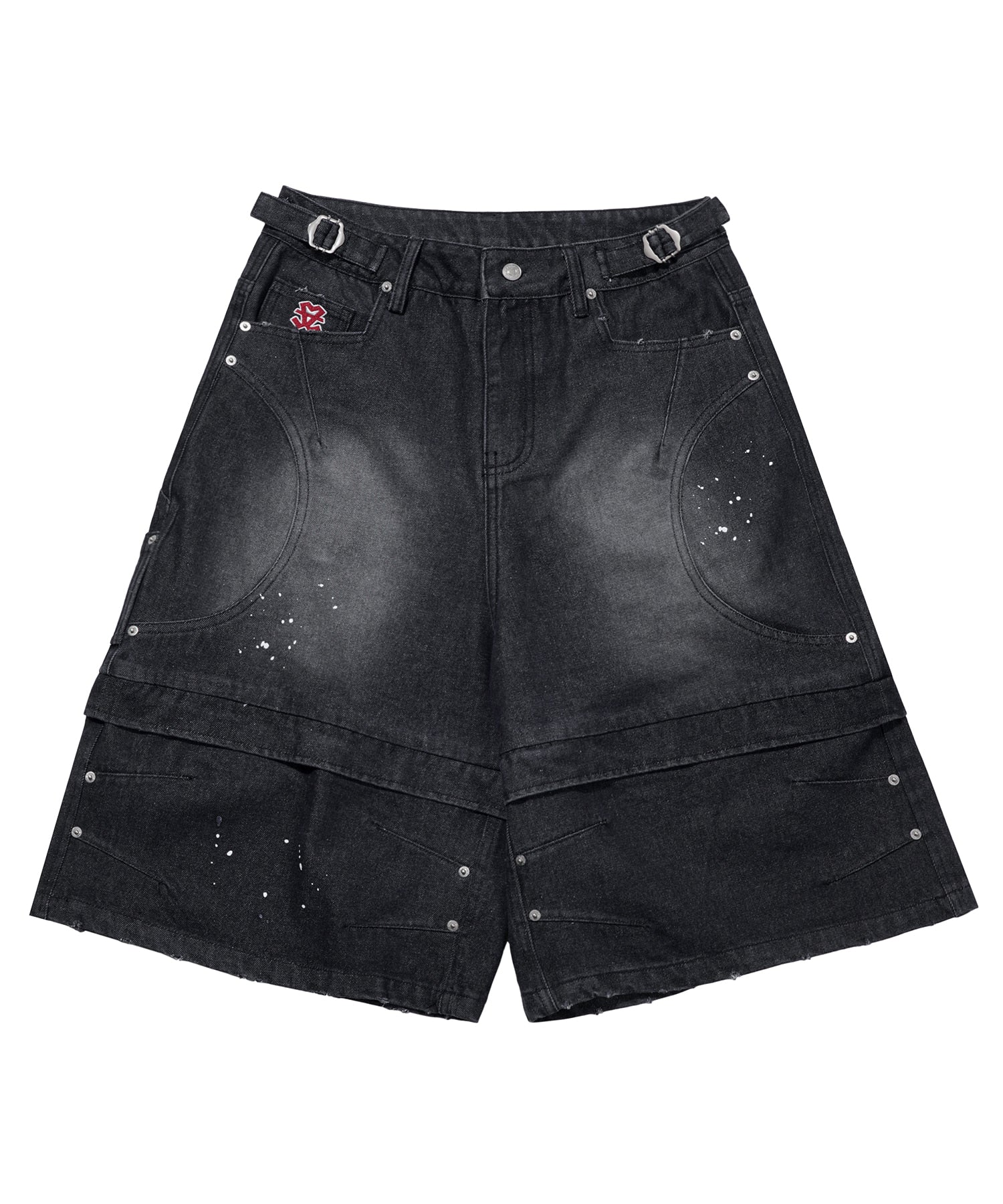 flavorism-ss-25-incision-bermuda-denim-pants-tp0060-black-s