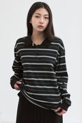 sis-a-ss-26-over-striped-polo-t-shirt-black-black-s
