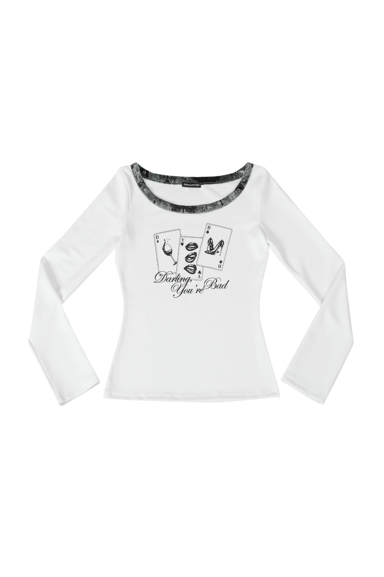 darling-you-are-bad-ss-26-playing-card-velvet-trim-tee-black-black-s