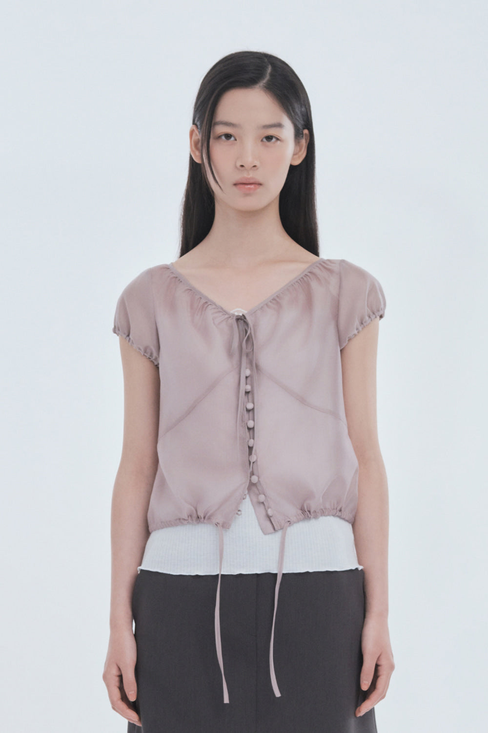 mausoleum-fw-26-sheer-ribbon-tie-shirring-blouse-gray-gray-s