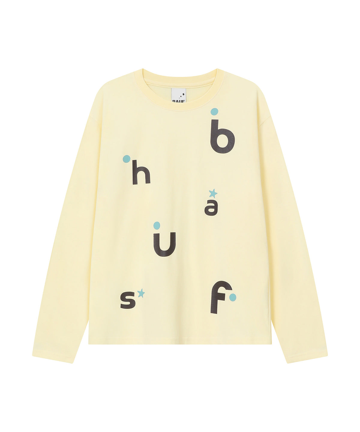 bauf-fw-26-haus-polka-dot-long-sleeve-t-shirt-yellow-yellow-s