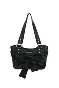 iugamakaras-ss-25-laced-ribbon-leather-shoulder-bag-black-black-s