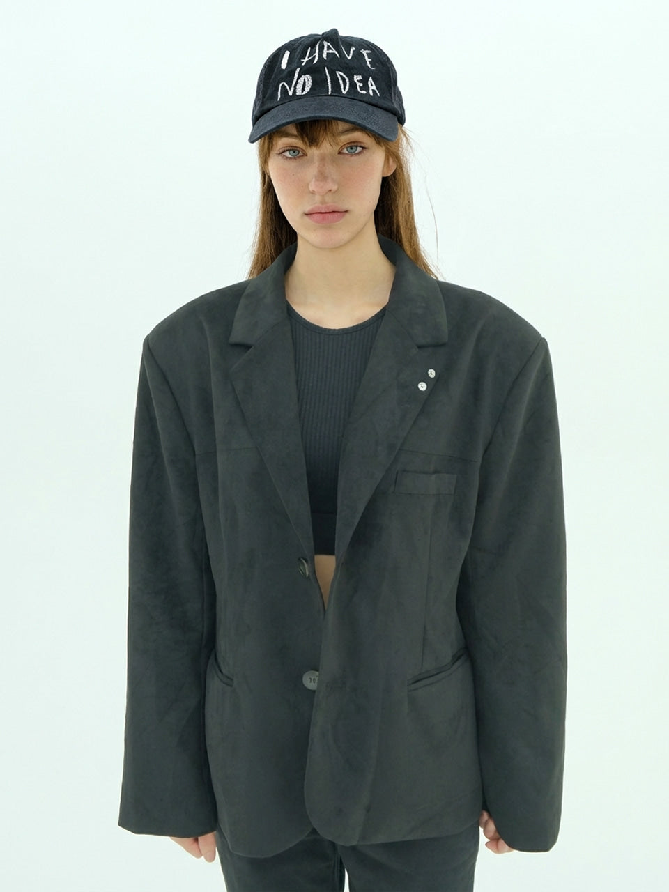 the-greatest-fw-26-suede-blazer-bk-black-s