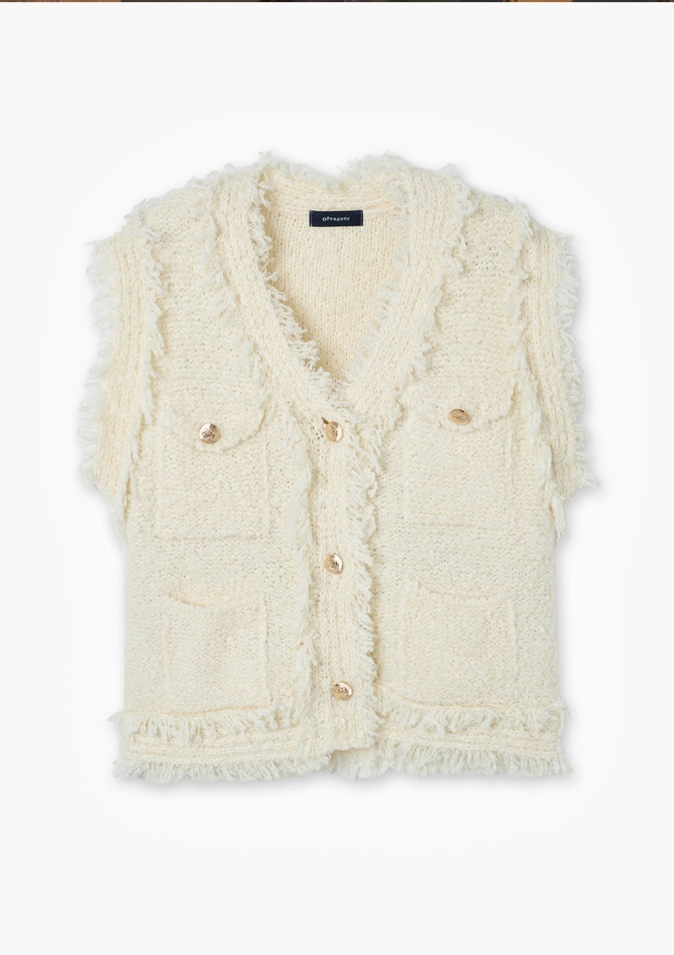 opendoorstudio-fw-26-frayed-boucle-vest-cream-cream-s