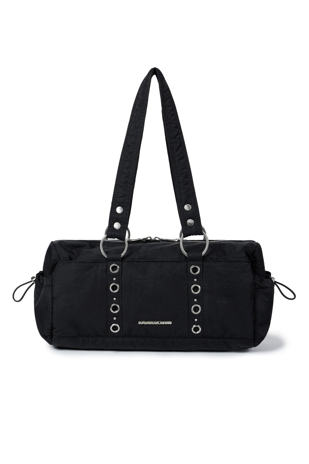 iugamakaras-ss-25-nylon-eyelet-duffle-bag-black-black-s