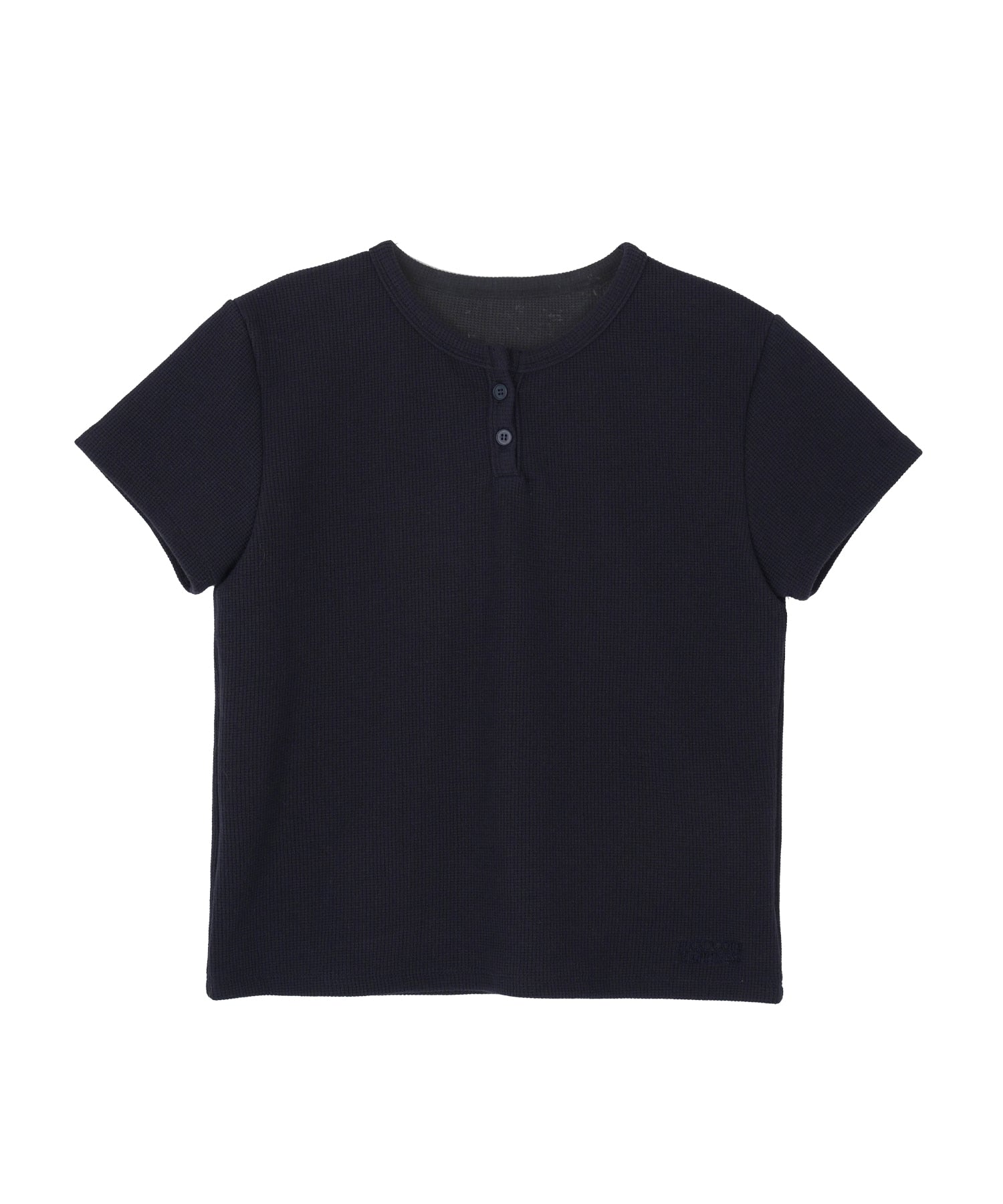 hardcore-happiness-ss-25-waffle-henley-neck-hch-logo-tshirt-navy