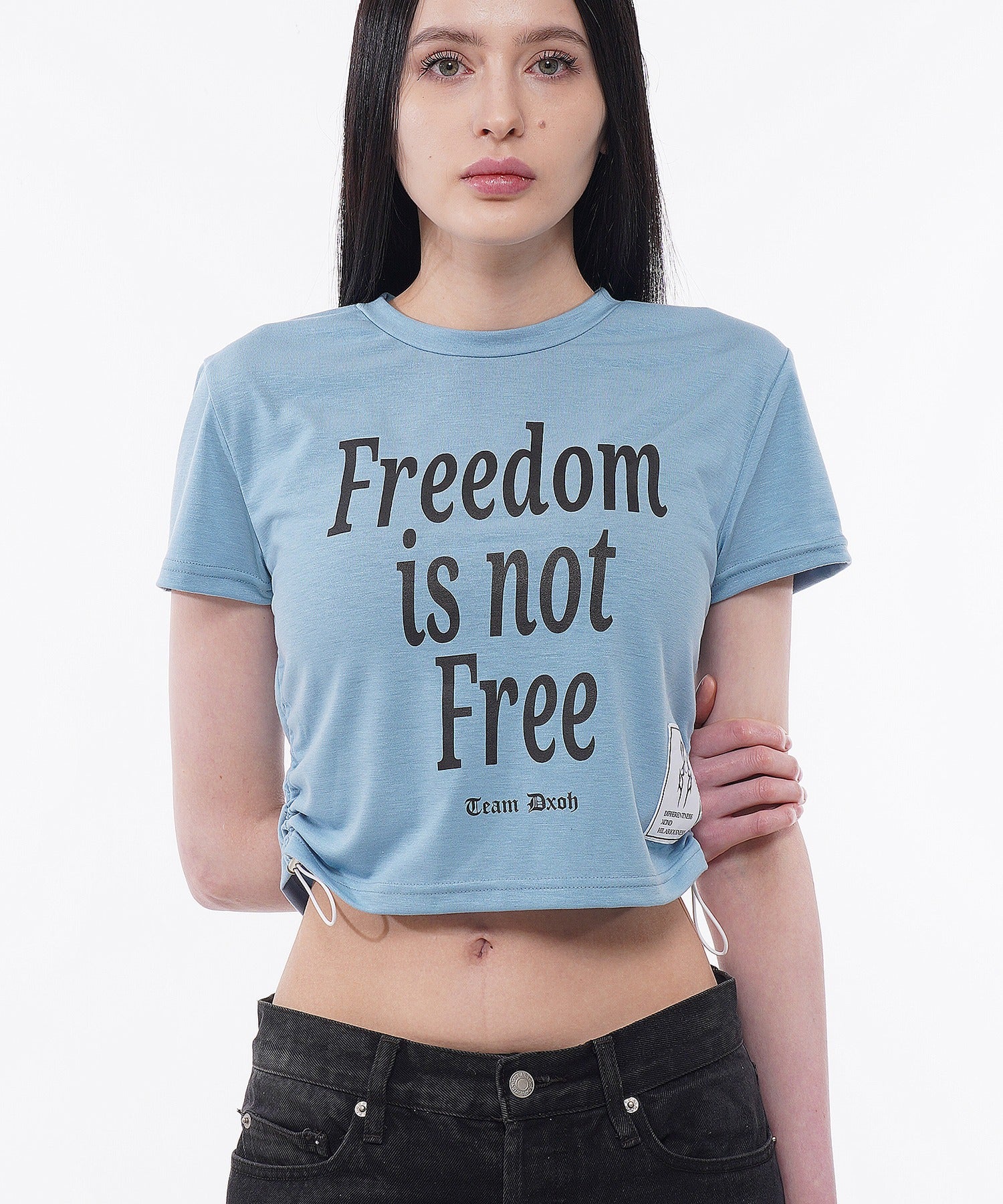 dxoh-ss-26-slogan-side-string-crop-t-shirt-blue-blue-s