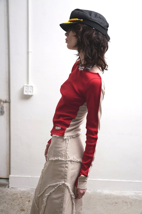 dared-fw-25-half-and-half-long-sleeve-top-red-red-s