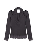 uglyshadow-fw-26-scarf-fur-frill-t-shirt-charcoal-charcoal-s