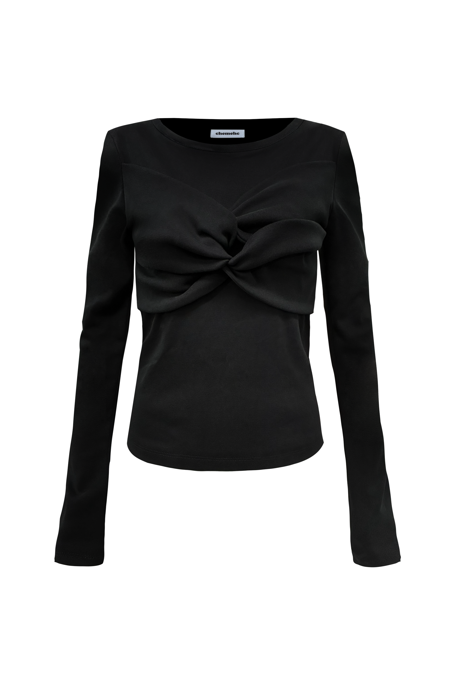 chemehc-fw-25-knot-long-sleeve-tee-black-black-s