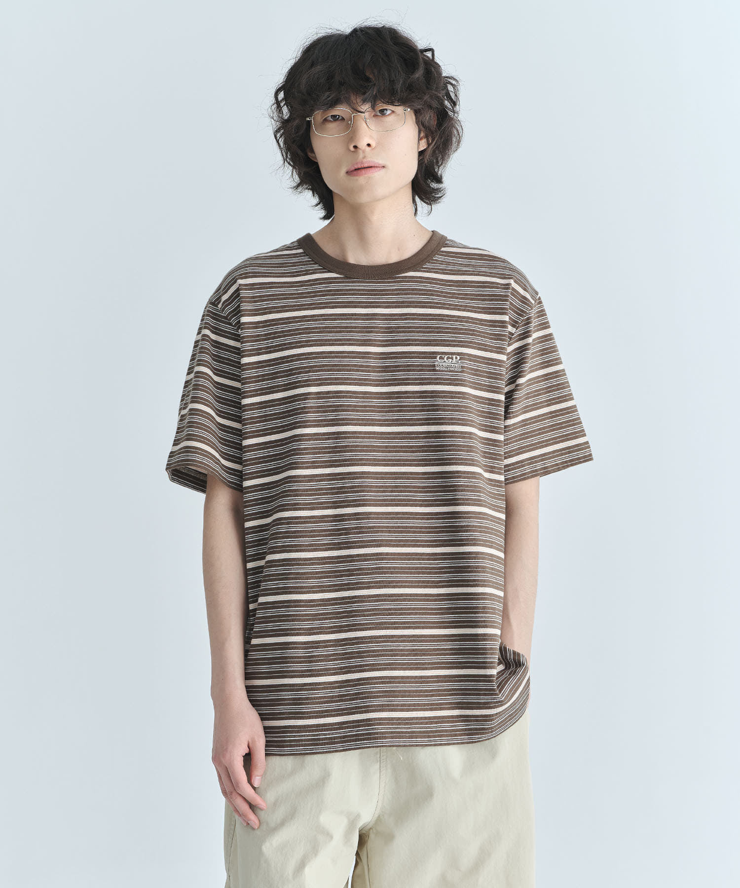 codegraphy-ss-26-multi-stripe-short-sleeve-t-shirt-khaki-khaki-s