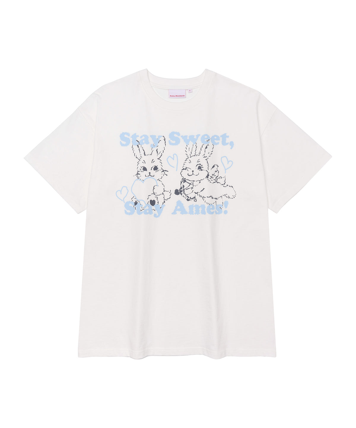 ames-worldwide-fw-26-sweet-rabbit-tee-white-white-s