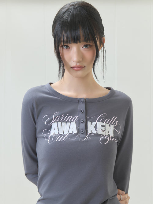 luv-is-true-ss-26-el-henley-neck-sleeve-tee-charcoal-charcoal-s