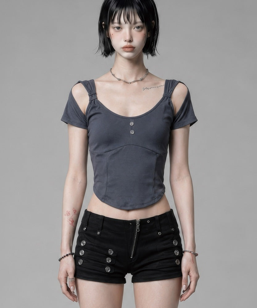 etre-au-sommet-ss-26-layered-buckle-line-top-charcoal-charcoal-s