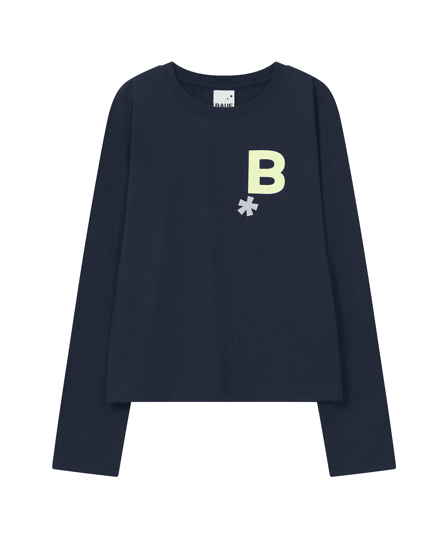 bauf-fw-26-b-logo-logo-slim-fit-long-sleeve-top-navy-navy-s