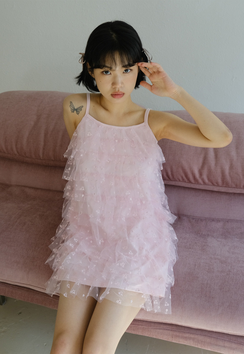 [SHAKIRI] FW 24 SHA EMBROIDERY CANCAN DRESS_PINK