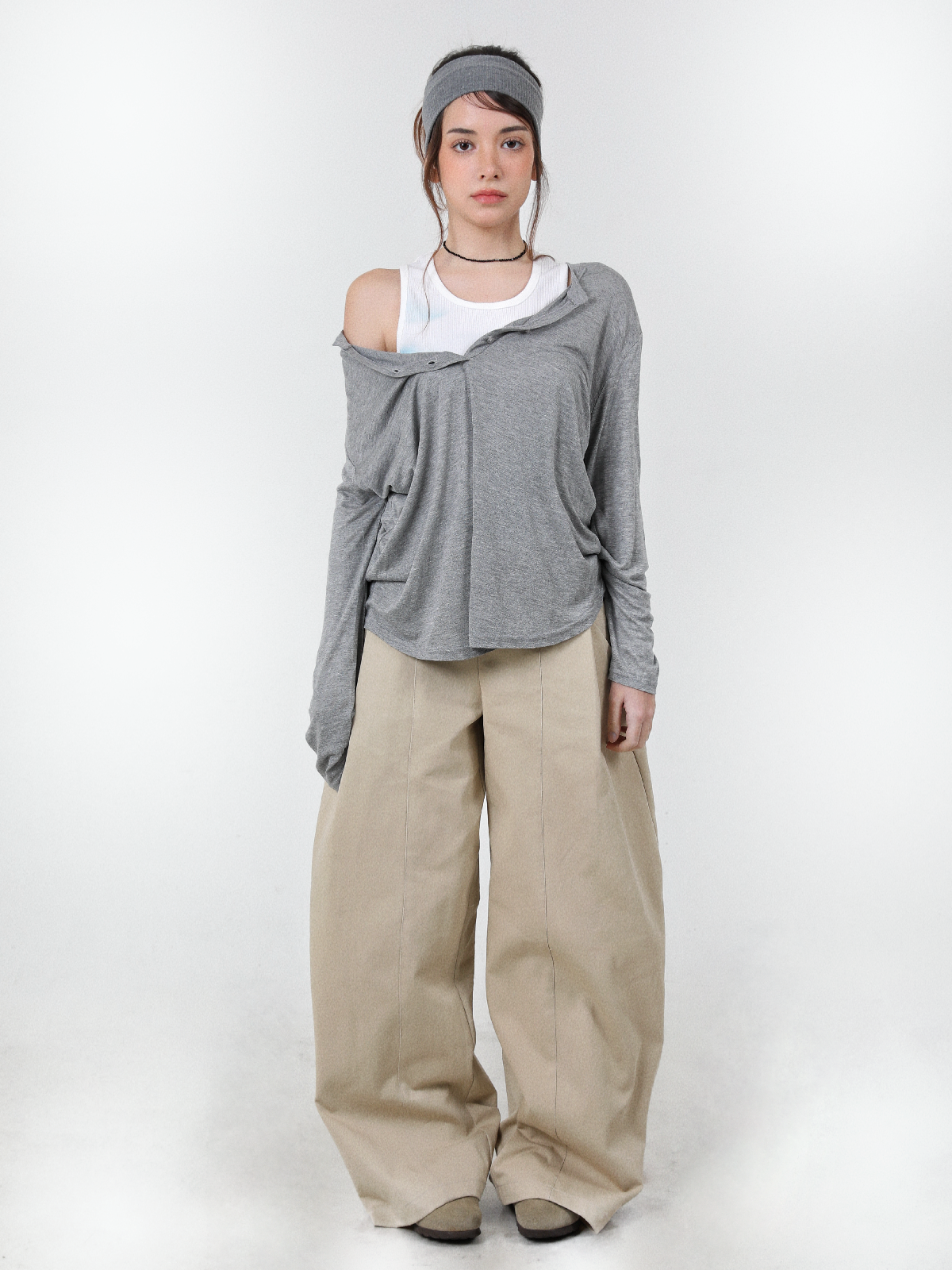 ownser-ss-25-sand-beach-line-frill-wide-pants-brown-s